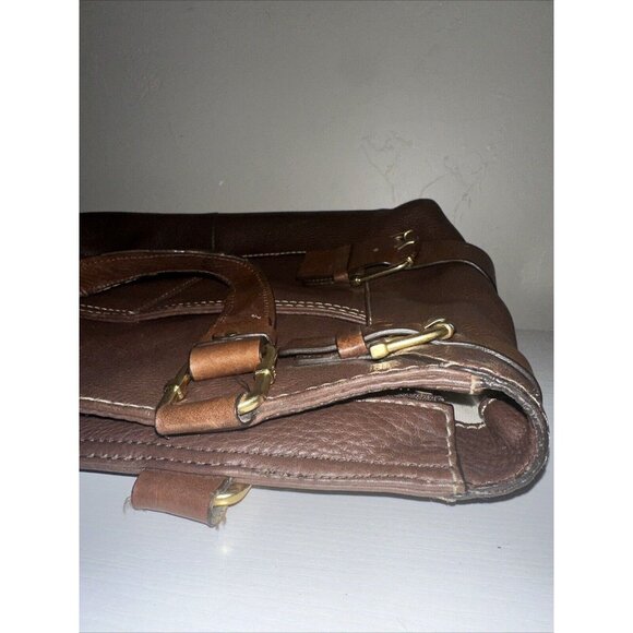 Michael Michael Kors Brown Leather Gold Buckle Purse - Picture 14 of 14